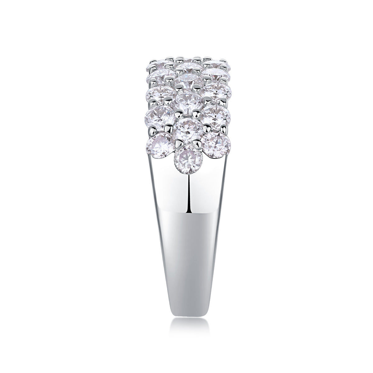 Phantom - Luxury Silver Ring Set With Top-quality Moissanite , S925 Silver And Platinum-plated Diamond  Ring