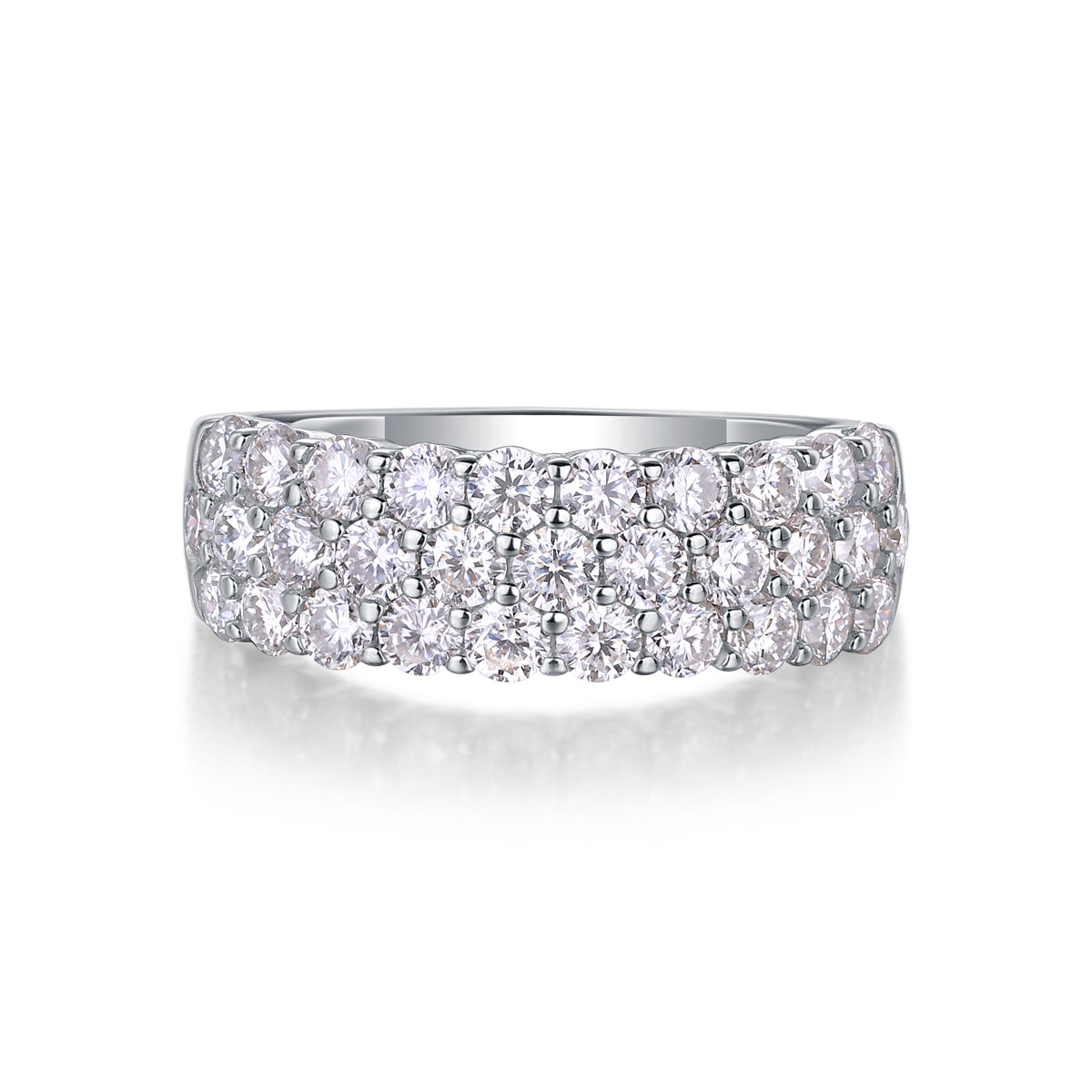 Phantom - Luxury Silver Ring Set With Top-quality Moissanite , S925 Silver And Platinum-plated Diamond  Ring