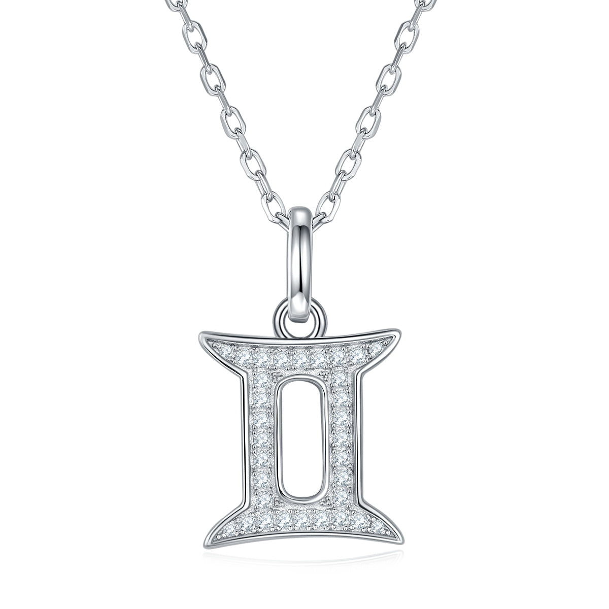 12 Zodiac Signs - Gemini, Luxury Necklace Pendant – S925 Silver-Plated Platinum Set With Top-quality Moissanite D Color VVS1
