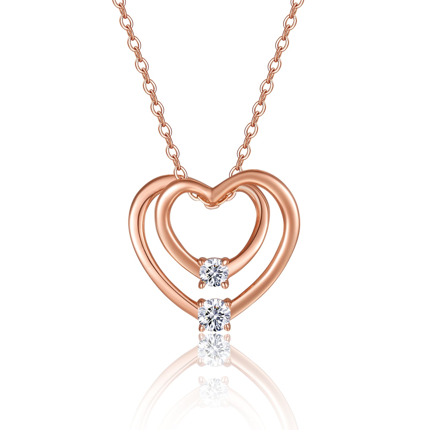 Luxury Silver Necklace Set With Top-quality Moissanite, S925 Silver Electroplated With Platinum