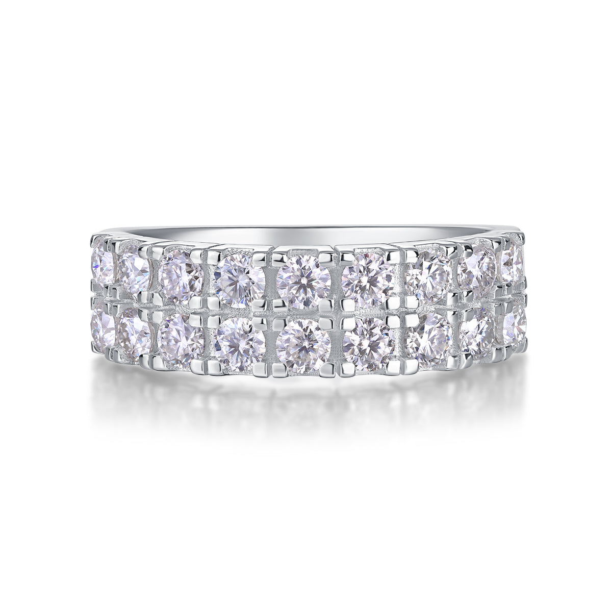 Starry Sky - Luxury Silver Ring Set With Top-quality Moissanite S925 Silver And Platinum-plated