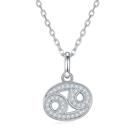 12 Zodiac Signs - Cancer, Luxury Necklace Pendant – S925 Silver-Plated Platinum Set With Top-quality Moissanite D Color VVS1