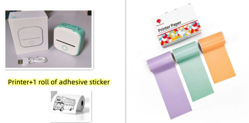 Mini Bluetooth Thermal Label Printer – Portable Photo, Study & Price Tag Printer