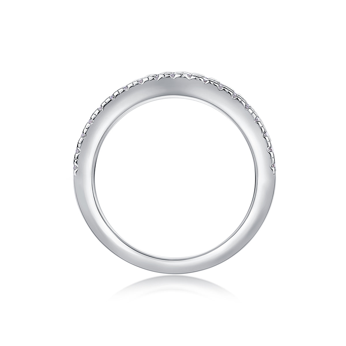 A Luxurious And Fashionable Light Luxury Jewelry Silver Ring Set With Top-quality Moissanite, S925 Silver Plated With Platinum