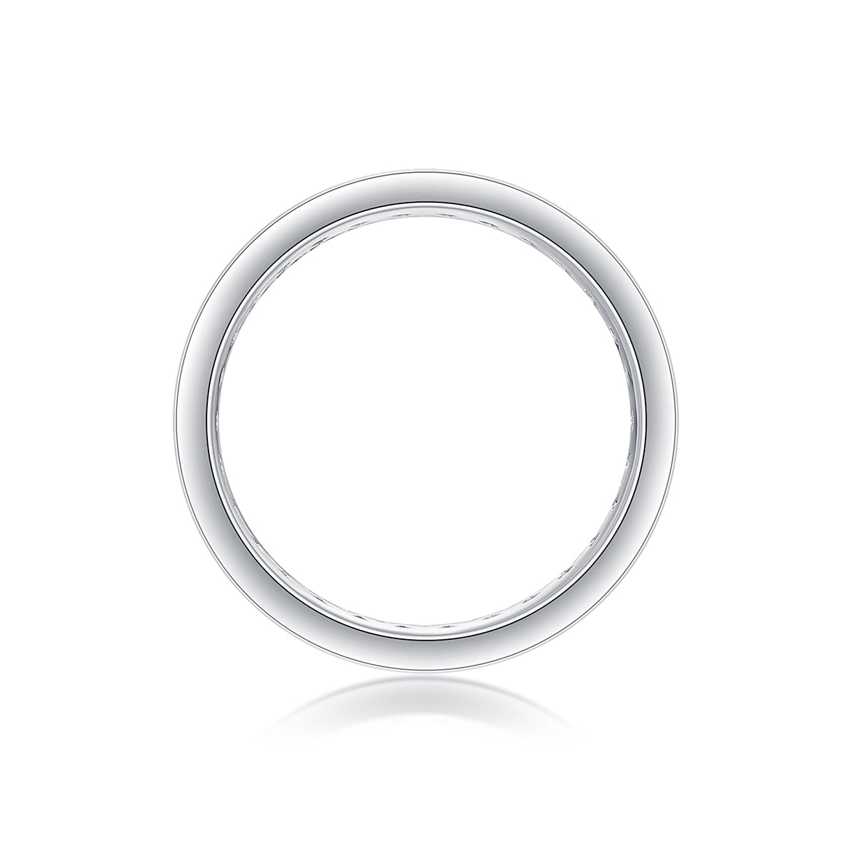 Luxury Silver Ring Set With Top-quality Moissanite D Color VS, S925 Silver Plated With Platinum