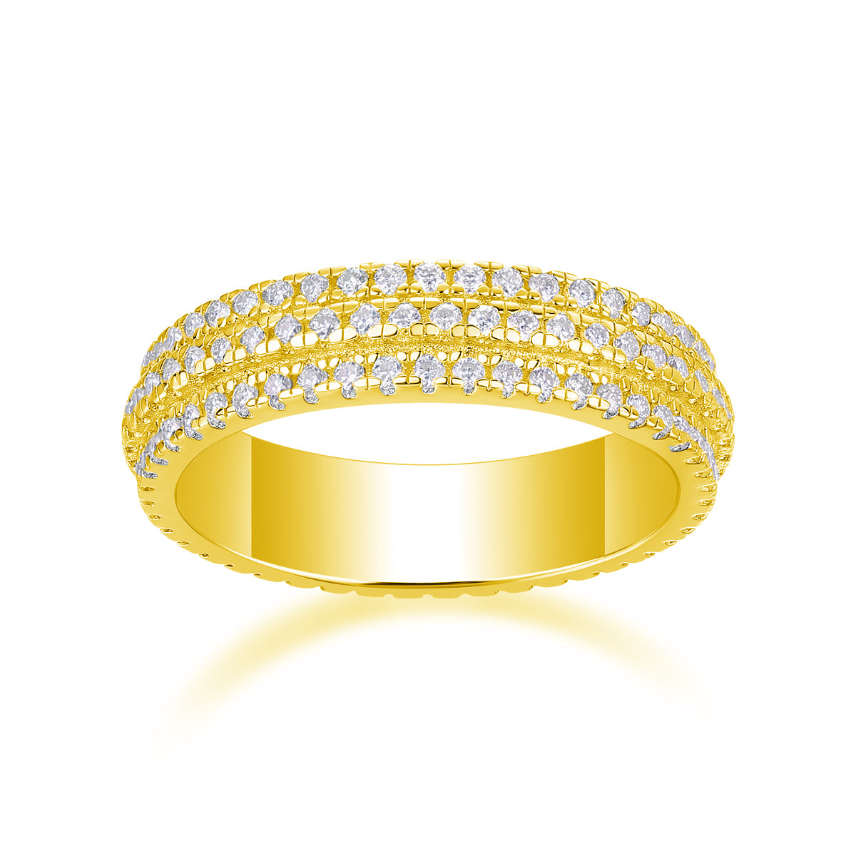 Gentle Melody - Luxury Silver  Ring Set With Top-quality Moissanite S925 Silver And Platinum-plated Diamond