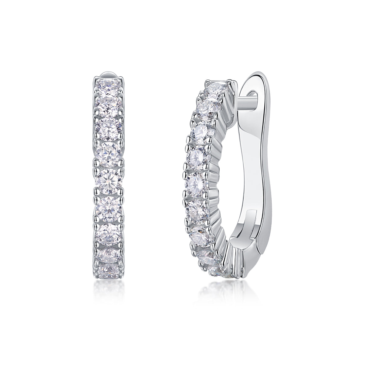 Modern Guide - Premium Moissanite Luxury Silver Stud Earrings S925 Silver Plated Platinum