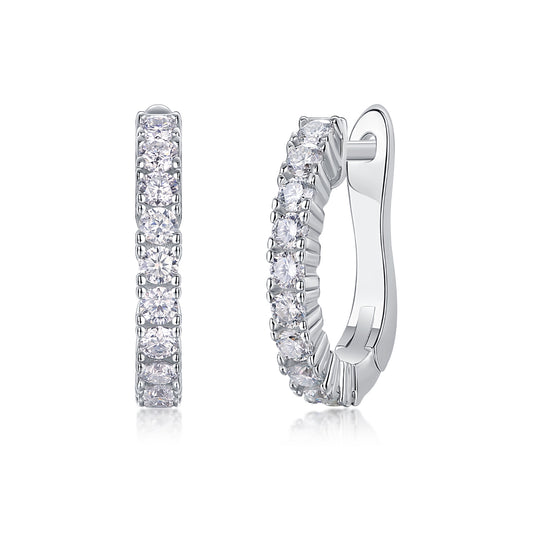 Modern Guide - Premium Moissanite Luxury Silver Stud Earrings S925 Silver Plated Platinum