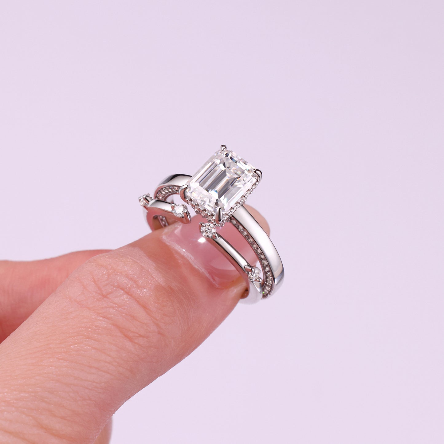 Star Eye Ring - Luxury Silver Ring Set With Top-quality Octagonal Moissanite , S925 Silver And Platinum-plated Diamond Ring