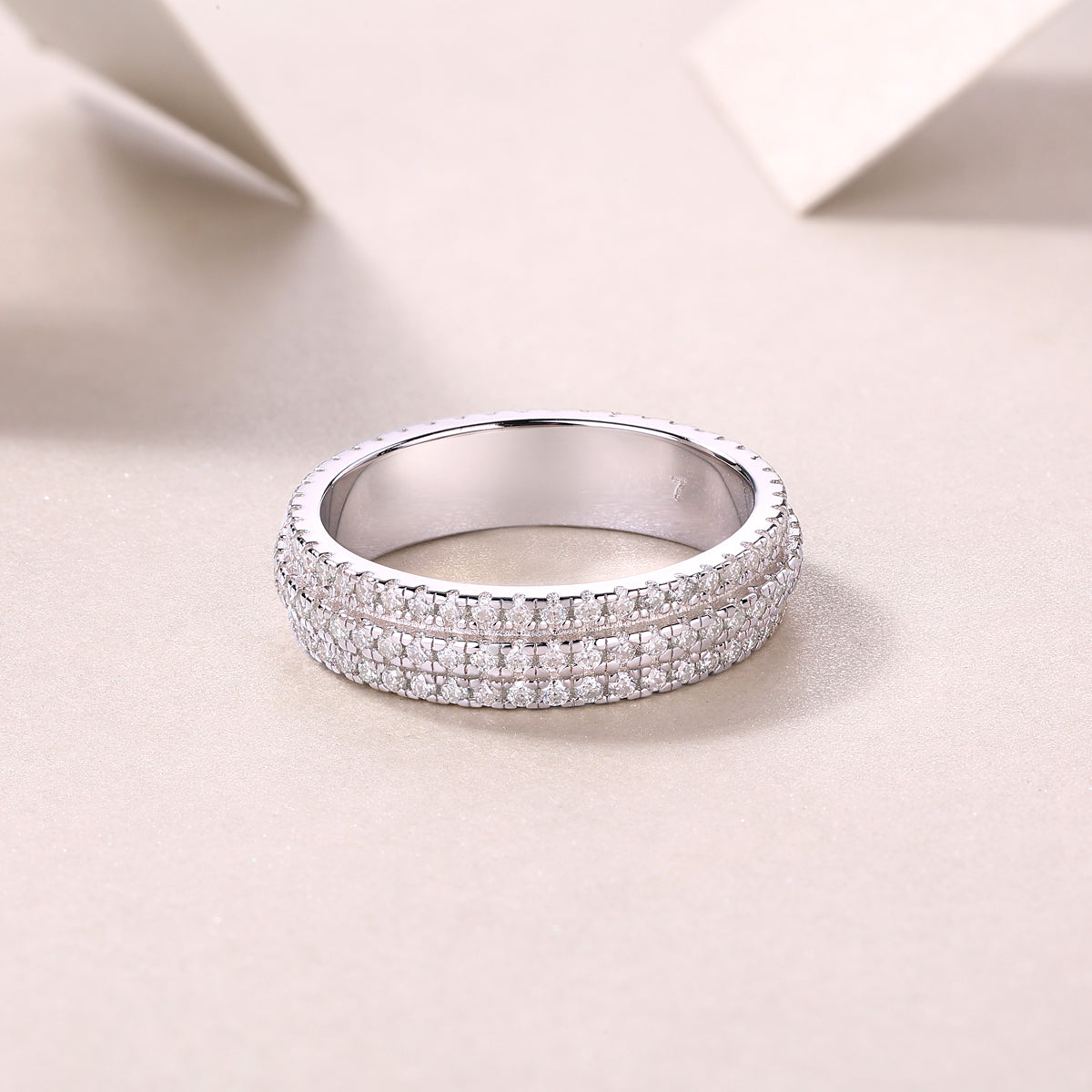 Gentle Melody - Luxury Silver  Ring Set With Top-quality Moissanite S925 Silver And Platinum-plated Diamond