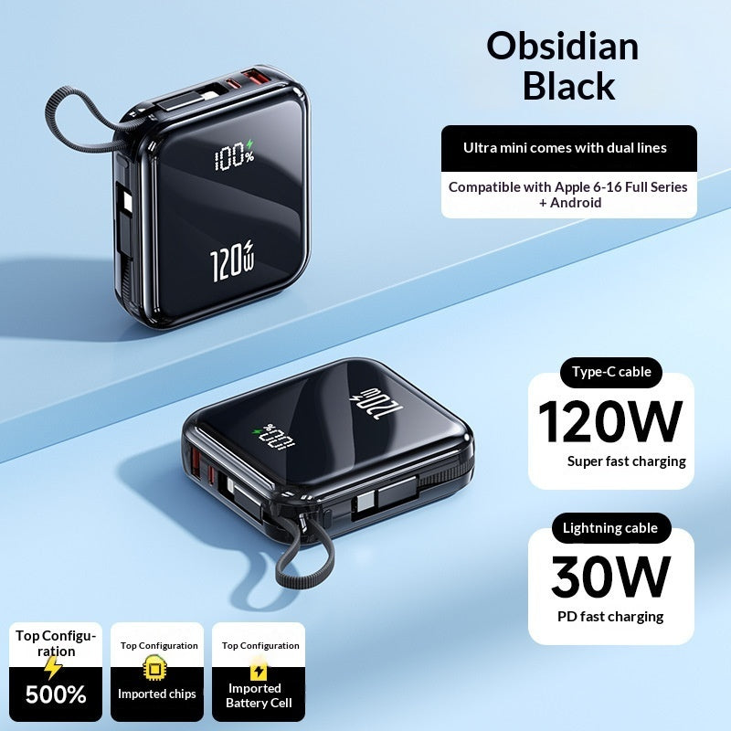 120W Super Fast Charging 20000mAh High-Capacity Mini Power Bank