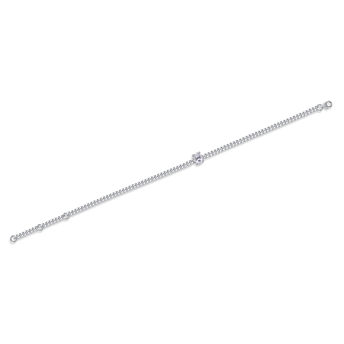 Breakthrough - Set With Top-quality Moissanite, Luxury Silver Bracelet S925 Silver-plated Platinum