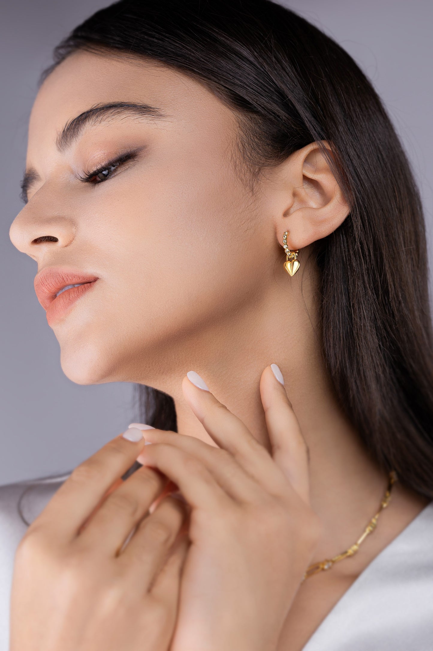 Rotating Love - Top-quality Moissanite Luxury Silver Stud Earrings S925 Silver Electroplated Gold