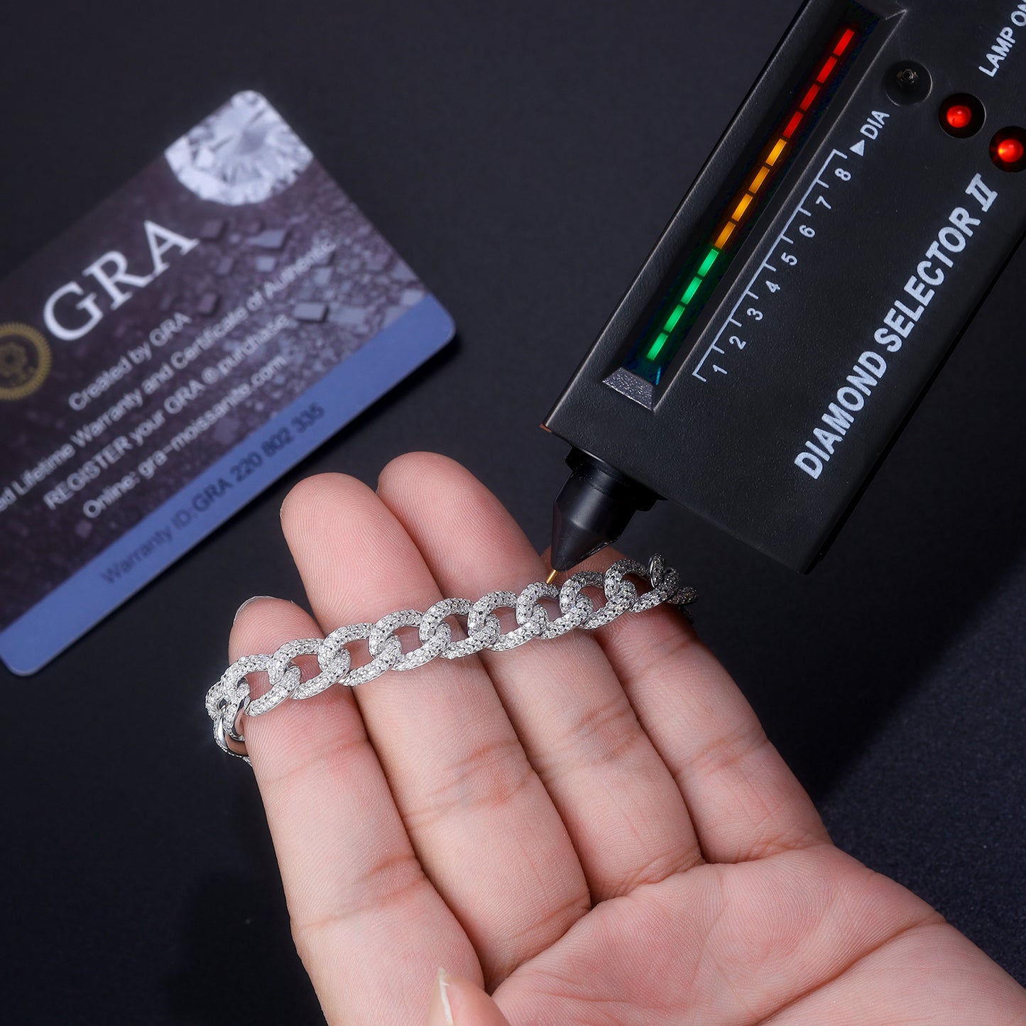 Set With Top-quality Moissanite, This Luxurious And Fashionable Light Luxury Jewelry Silver Bracelet Is Made Of S925 Silver Electroplated With Platinum