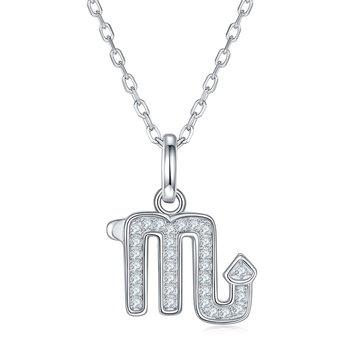 12 Zodiac Signs - Scorpio, Luxury Necklace Pendant – S925 Silver-Plated Platinum Set With Top-quality Moissanite D Color VVS1