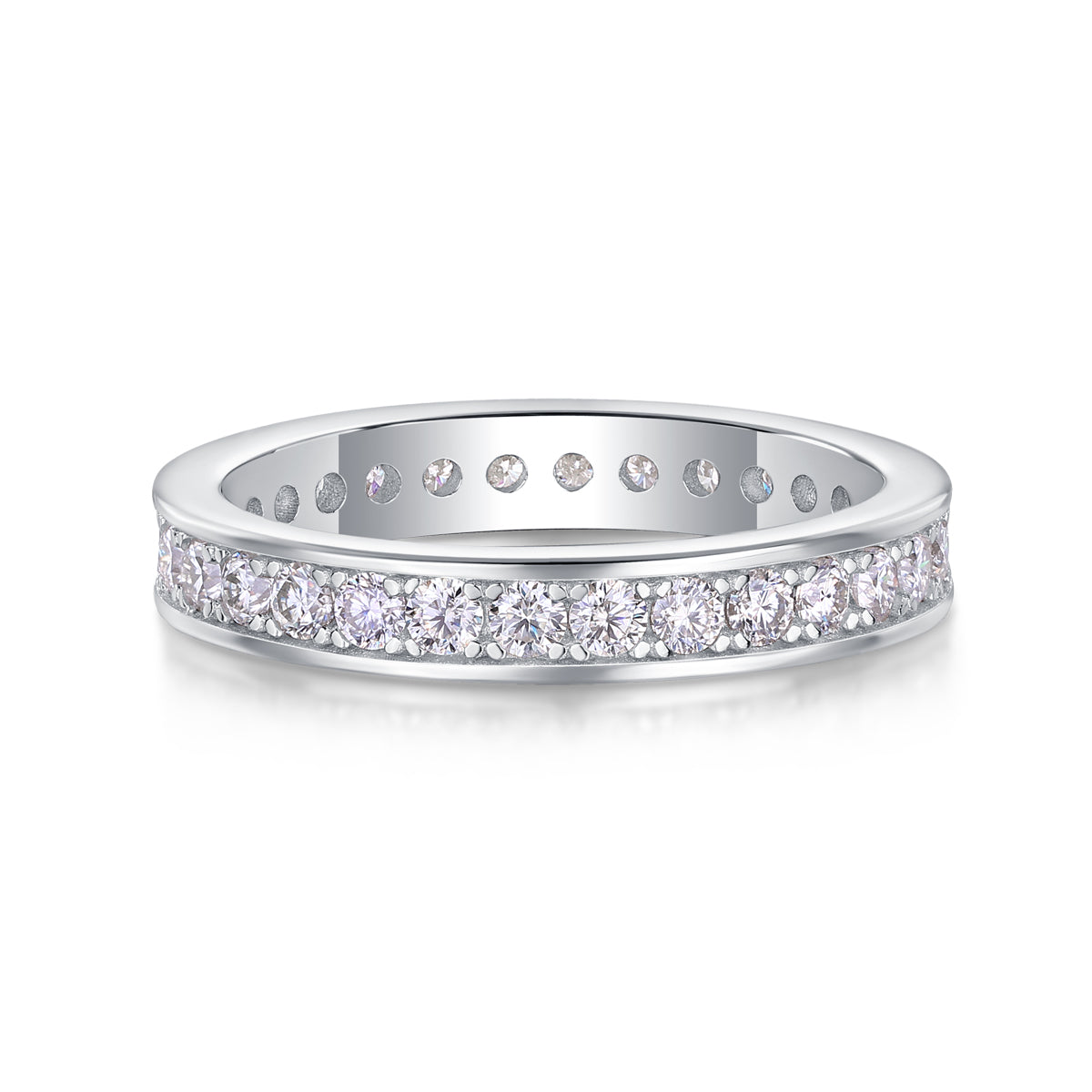 Trajectory - Luxury Silver Ring Set With Top-quality Moissanite, S925 Silver And Platinum-plated Diamond Ring