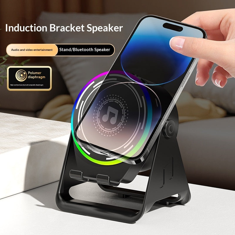 Wireless Smartphone Holder With Bluetooth-sensing Speaker