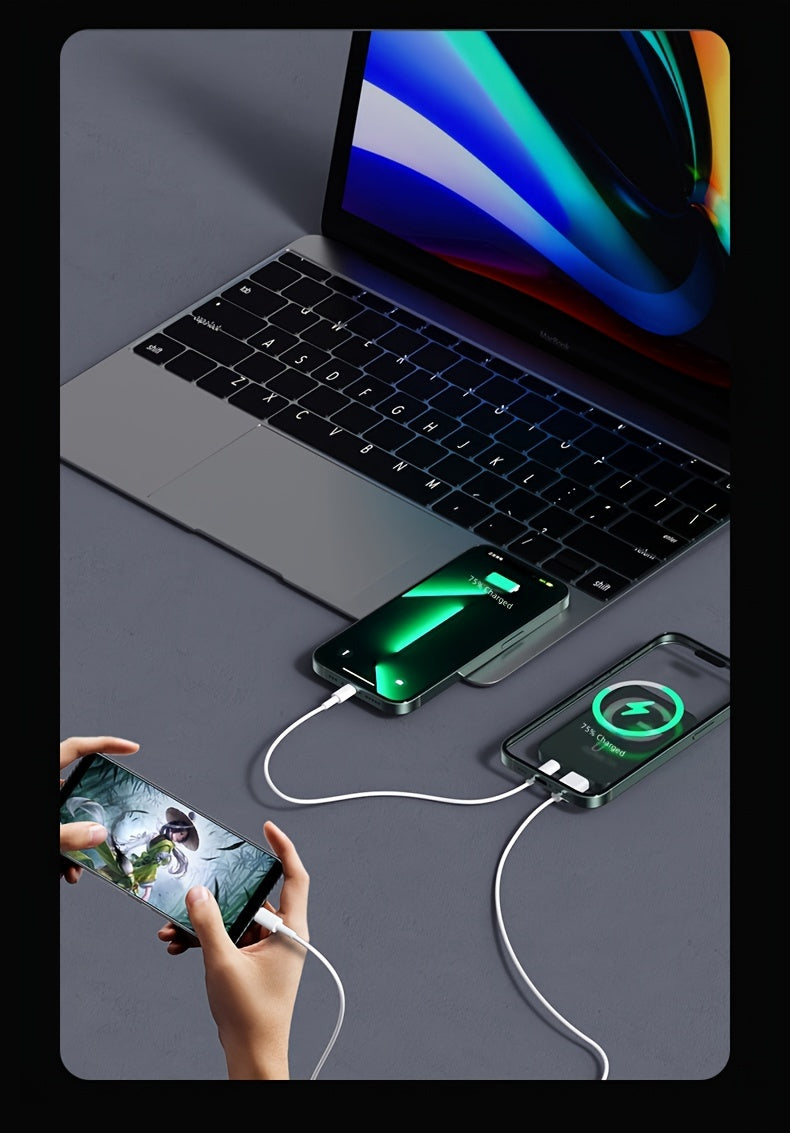 Ultra-Thin Magnetic Wireless Power Bank 10000mAh – 22.5W Super Fast Charging, PD 20W, 15W Wireless, LED Display, USB-C & Dual USB