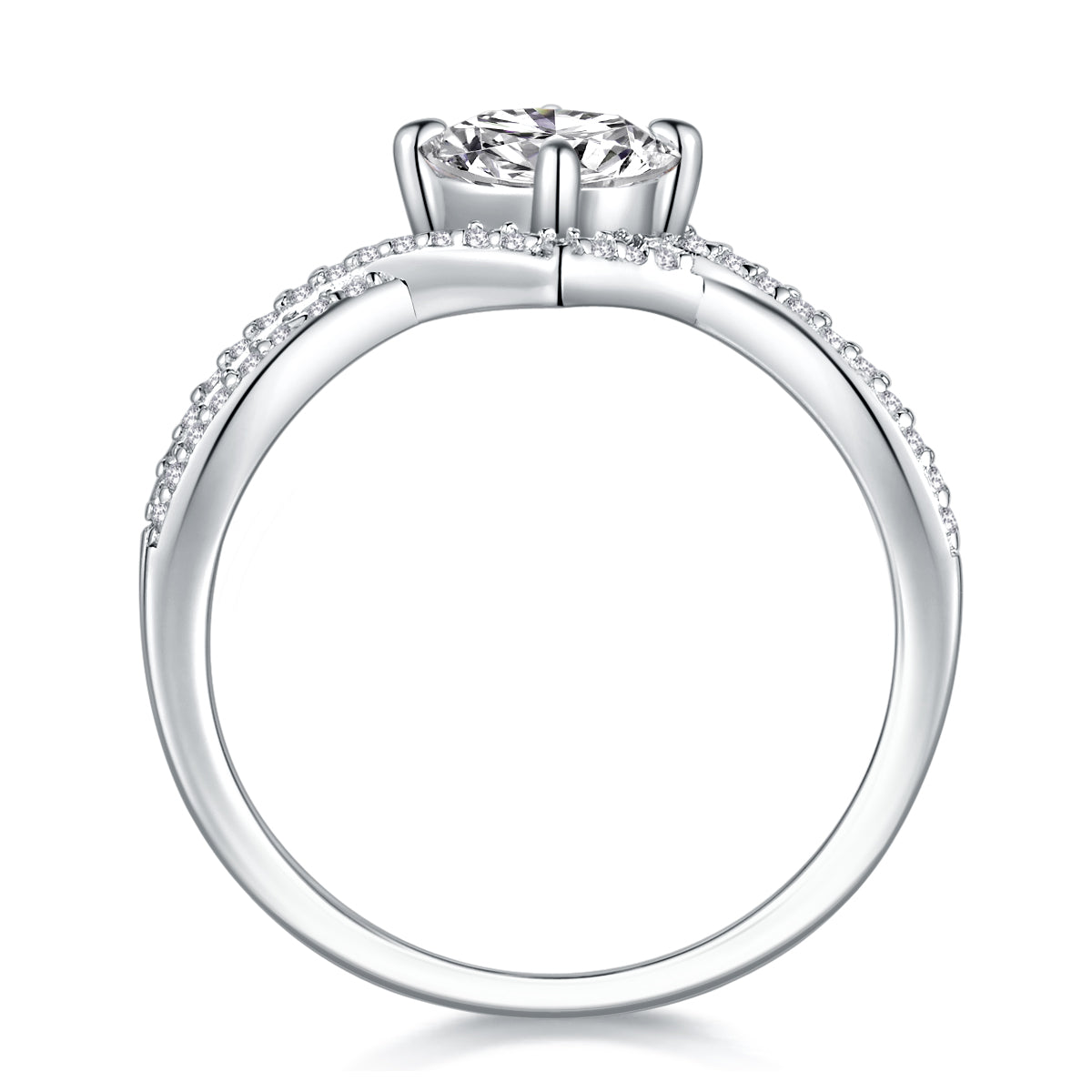【Sacred Vow】 Luxury 2-Carat Moissanite Ring – S925 Sterling Silver, Platinum-Plated