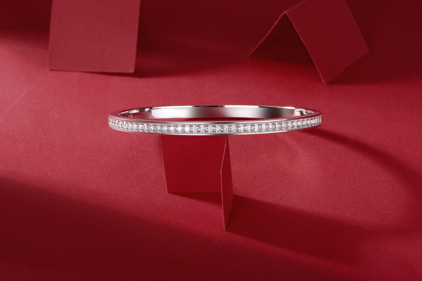 Token Of Love - Luxury Silver Bracelet Set With Top-quality Moissanite D Color VVS , S925 Silver-plated Platinum