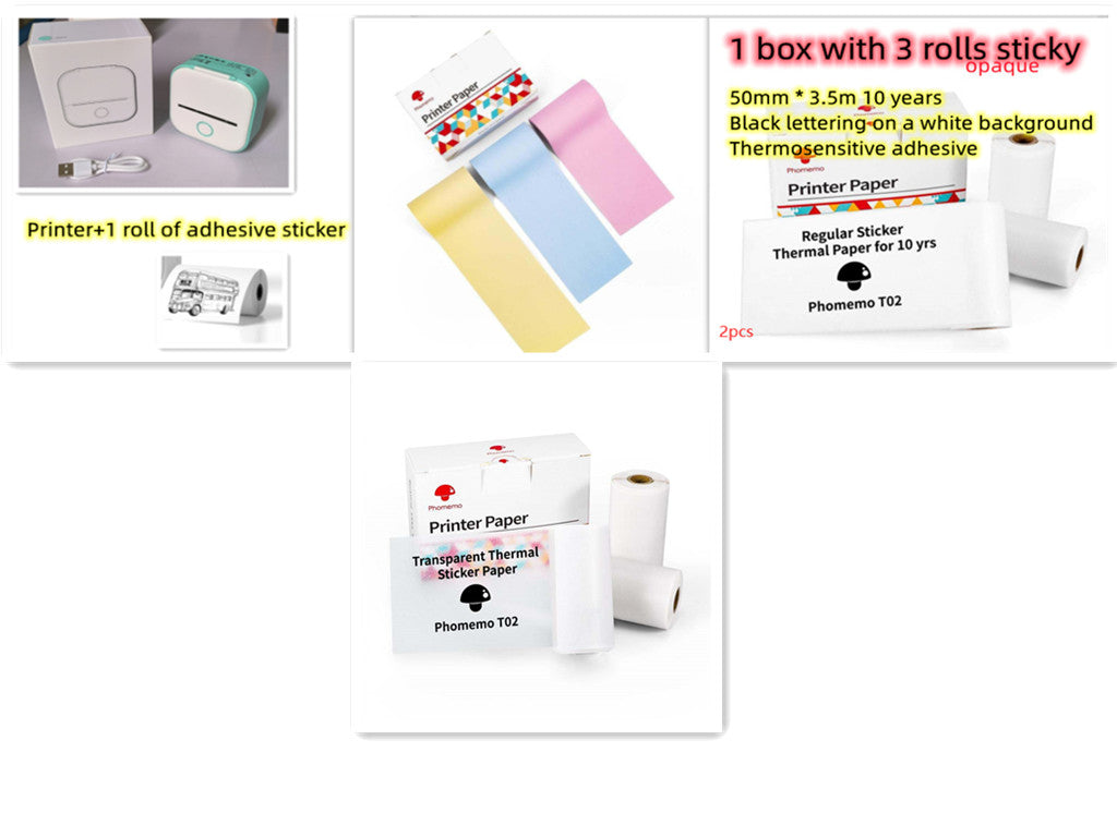 Mini Bluetooth Thermal Label Printer – Portable Photo, Study & Price Tag Printer