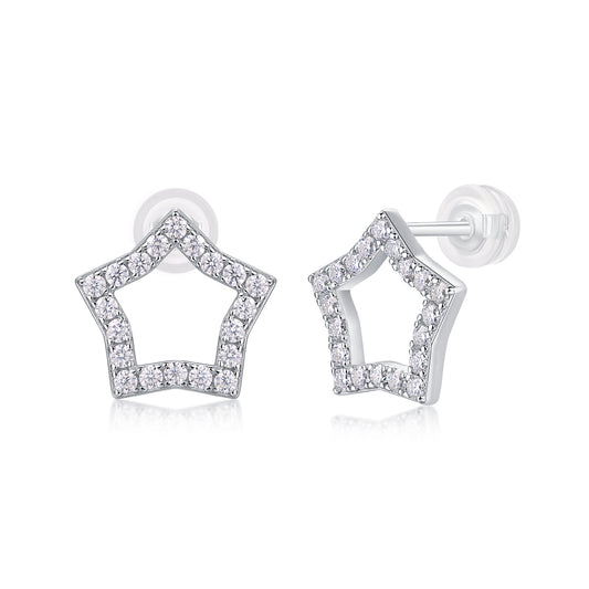 Tonight's Rising Star - Top-quality Moissanite Luxury Silver Stud Earrings S925 Silver Plated Platinum