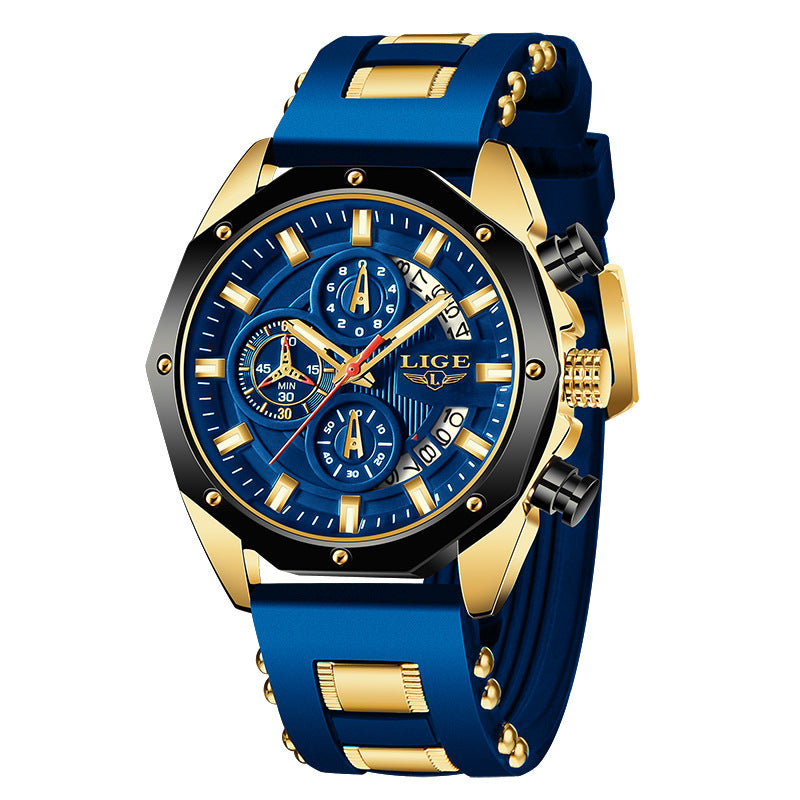 Men's Luxury Chronograph Silicone Sport Watch