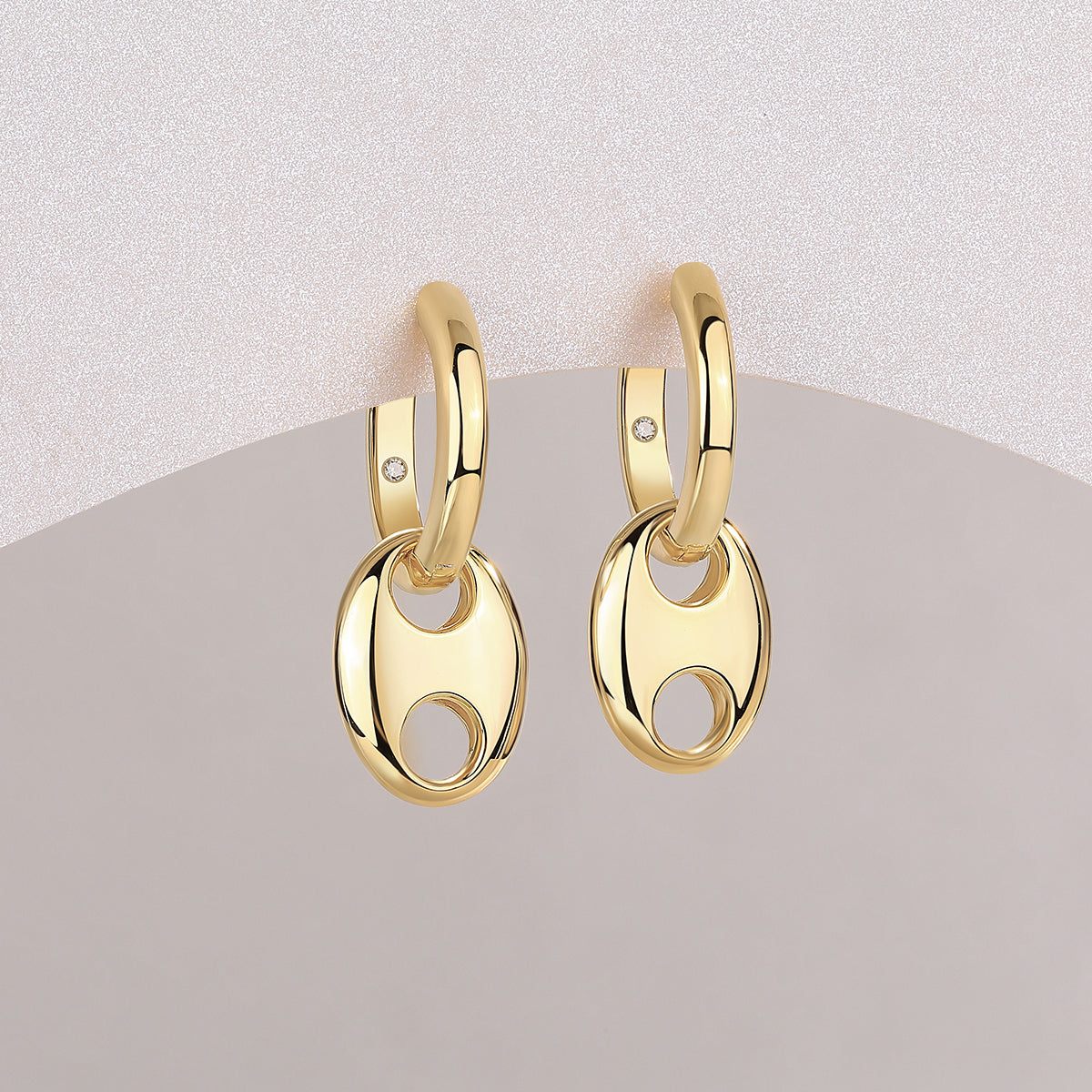 Beautiful - Set With Top-quality Moissanite Luxury Silver Stud Earrings S925 Silver Plated With Gold