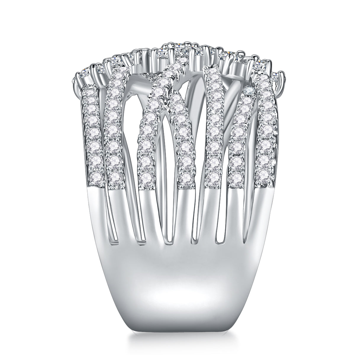 Winter Love Song - Luxury Silver Ring Set With Top-quality Moissanite S925 Silver And Platinum-plated Diamond