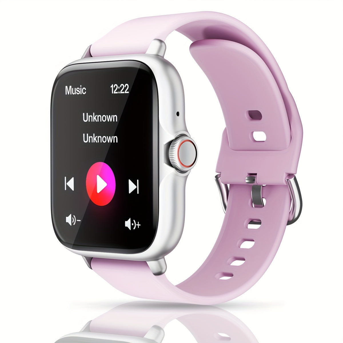 1.83'' HD Full Touch Screen Smart Watch | Bluetooth Call Answering | Sports Pedometer & Health Monitoring | Alloy Body, Silicone Strap | Compatible with iPhone/Android Phones
