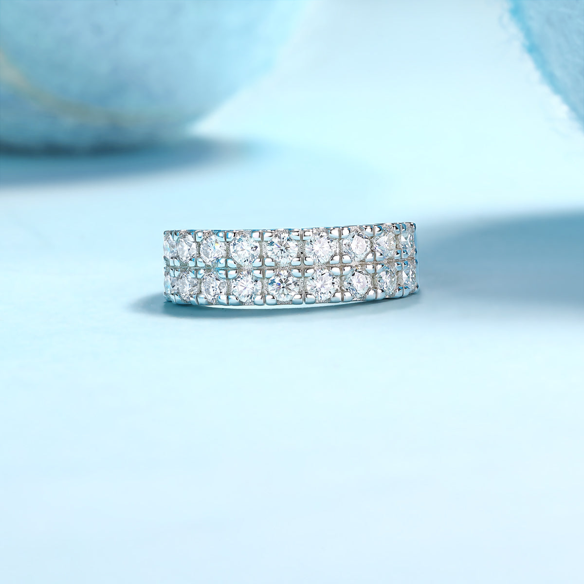 Starry Sky - Luxury Silver Ring Set With Top-quality Moissanite S925 Silver And Platinum-plated