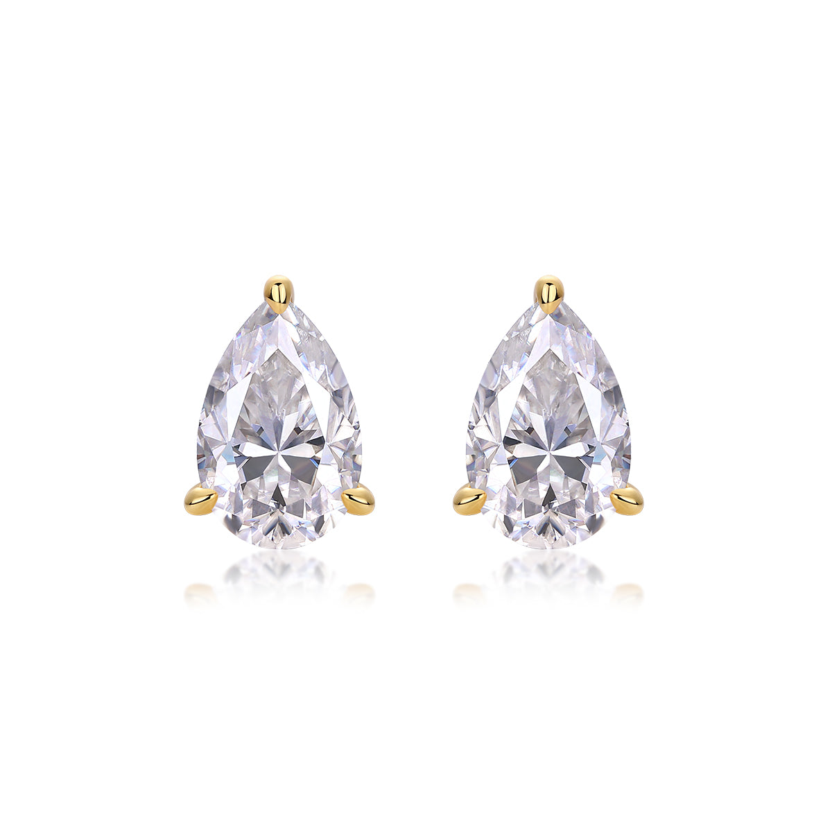 Leaf - Set With Top-quality Moissanite, Luxurious And Fashionable Light Luxury Jewelry, Silver Stud Earrings, S925 Silver Plated With Gold