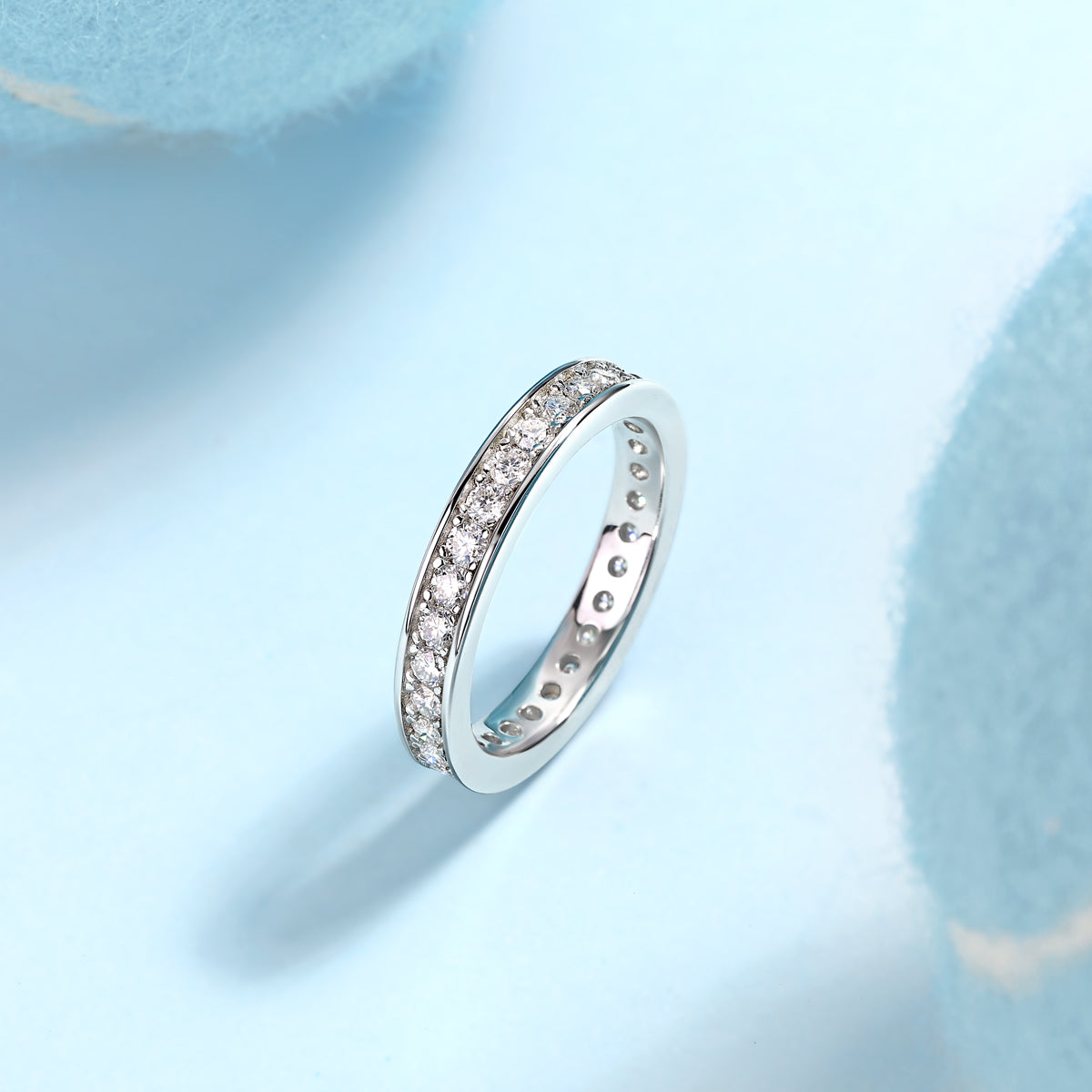Trajectory - Luxury Silver Ring Set With Top-quality Moissanite, S925 Silver And Platinum-plated Diamond Ring