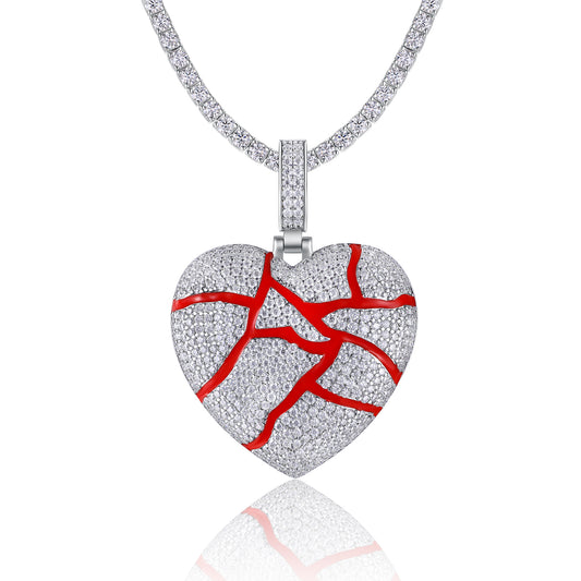 Luxury Silver Necklace Set With Top-quality Moissanite D Color VVS,  S925 Silver Electroplated With Platinum