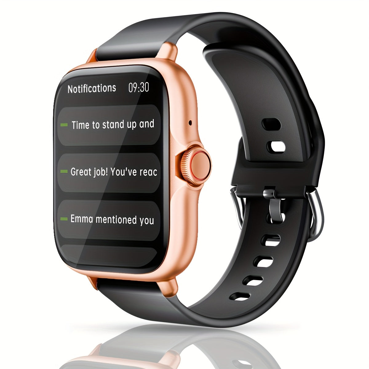 1.83'' HD Full Touch Screen Smart Watch | Bluetooth Call Answering | Sports Pedometer & Health Monitoring | Alloy Body, Silicone Strap | Compatible with iPhone/Android Phones