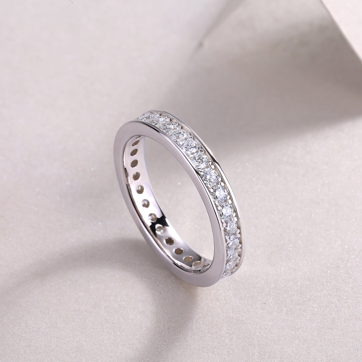 Trajectory - Luxury Silver Ring Set With Top-quality Moissanite, S925 Silver And Platinum-plated Diamond Ring
