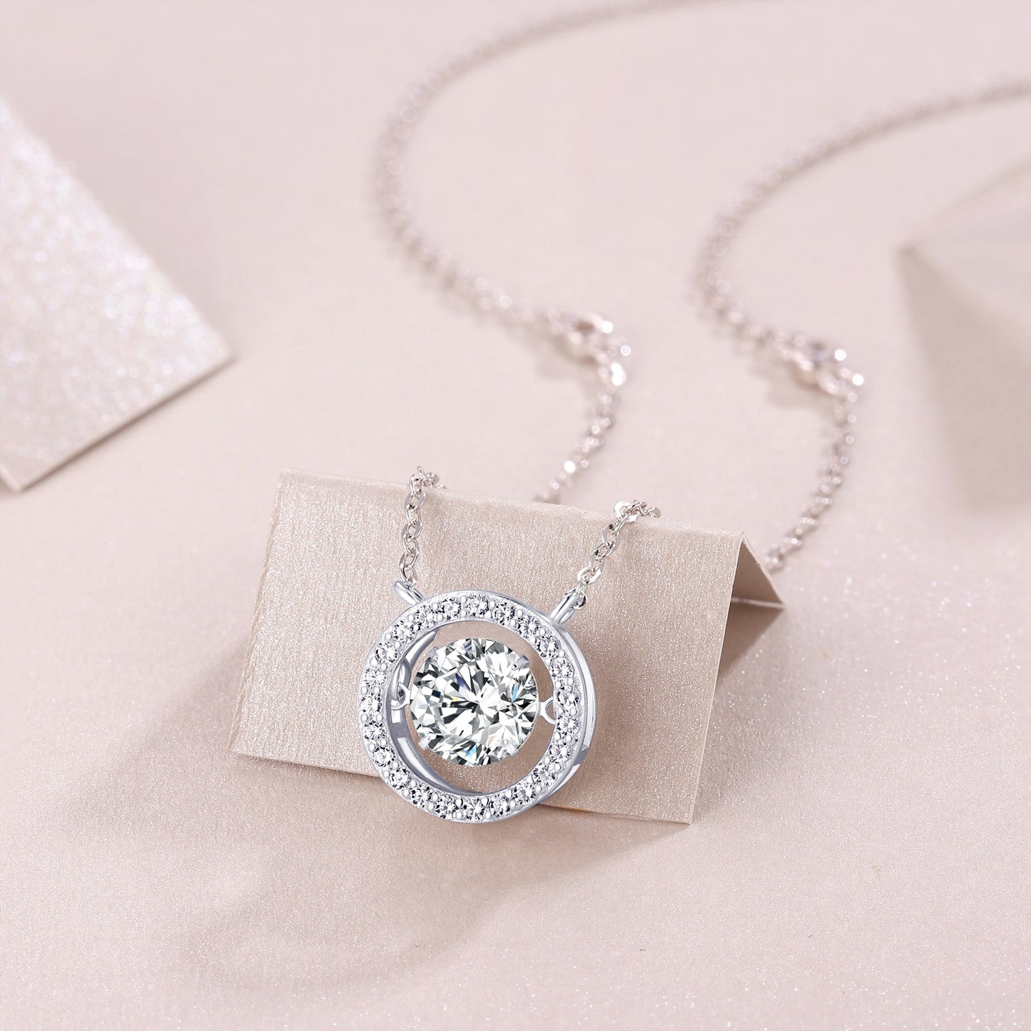 Luxury Necklace Set With Top-quality Moissanite D Color VVS1 , S925 Silver Plated Platinum,