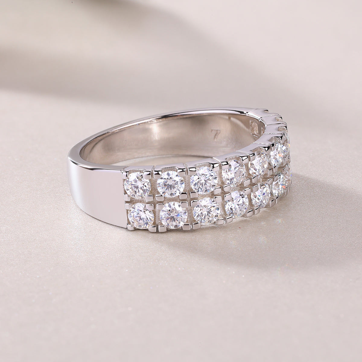 Starry Sky - Luxury Silver Ring Set With Top-quality Moissanite S925 Silver And Platinum-plated