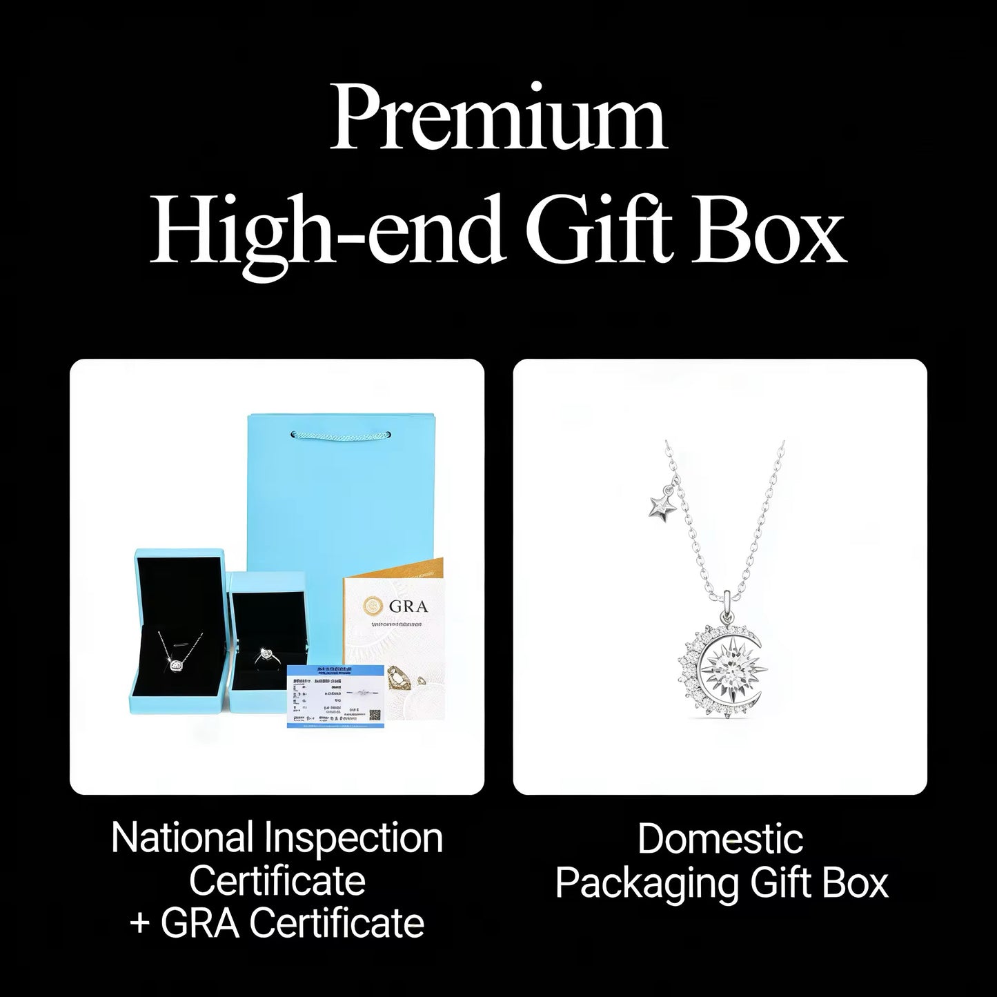 Luxury Silver Necklace Featuring Top-quality Moissanite, Made Of S925 Silver Electroplated With Platinum.