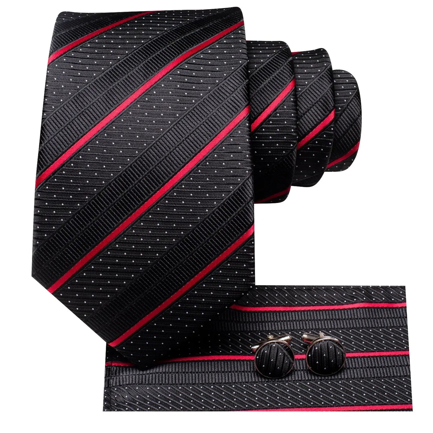 Luxury Striped Silk Necktie for Men - Business & Formal Events Necktie