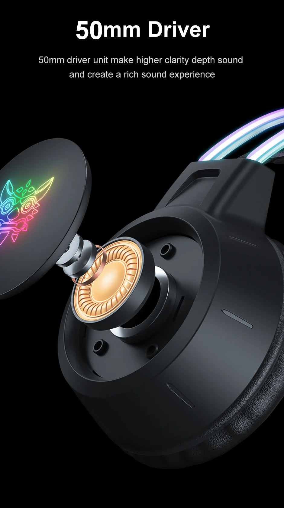 ONIKUMA X15 Pro RGB Gaming Headset – Wired Over-Ear Headphones with Pink Cat Ears & Noise-Cancelling Mic for PC & PS4