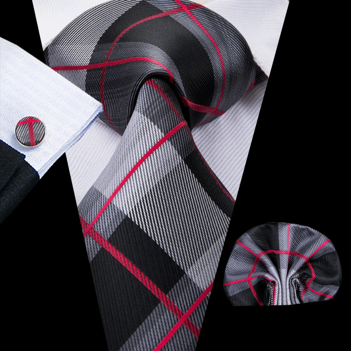 Luxury Striped Silk Necktie for Men - Business & Formal Events Necktie