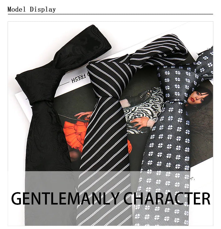 Luxury Necktie Handcraft Cufflinks 3 Pcs Business Wedding Suit Accessories