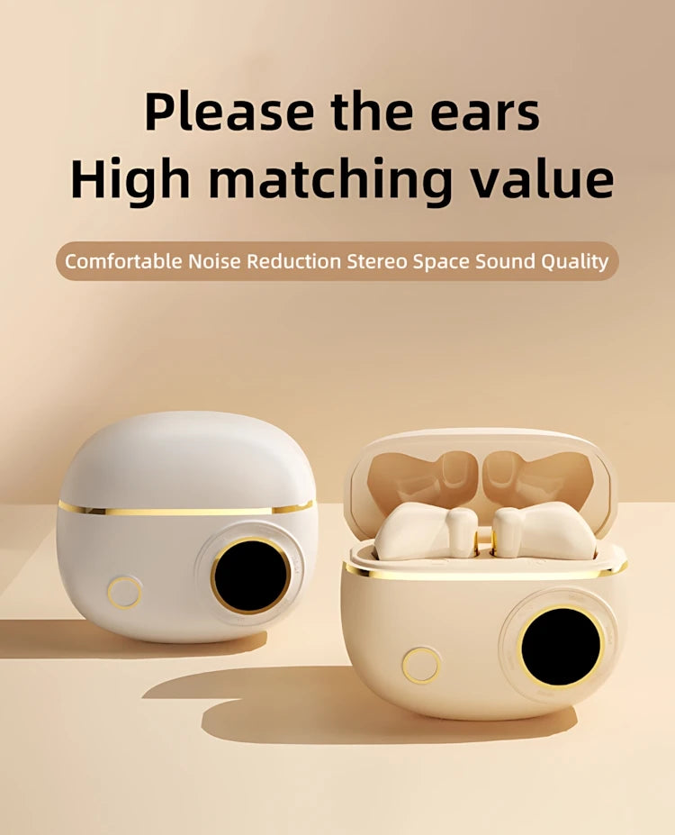 Bluetooth 5.3 Wireless Earbuds LED Display Binaural Waterproof Noise Reduction Earphone