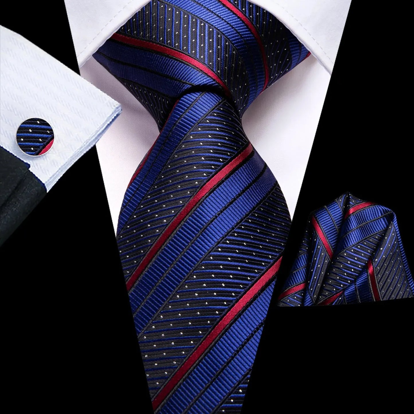 Luxury Striped Silk Necktie for Men - Business & Formal Events Necktie