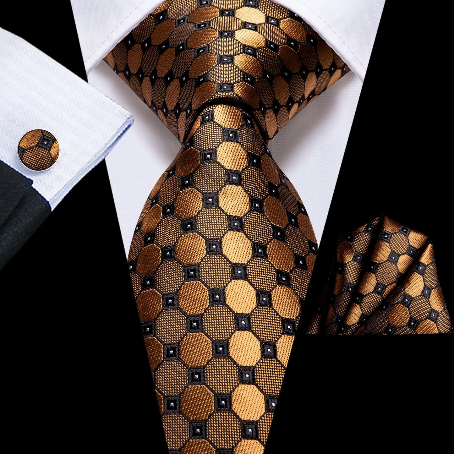 Luxury Striped Silk Necktie for Men - Business & Formal Events Necktie