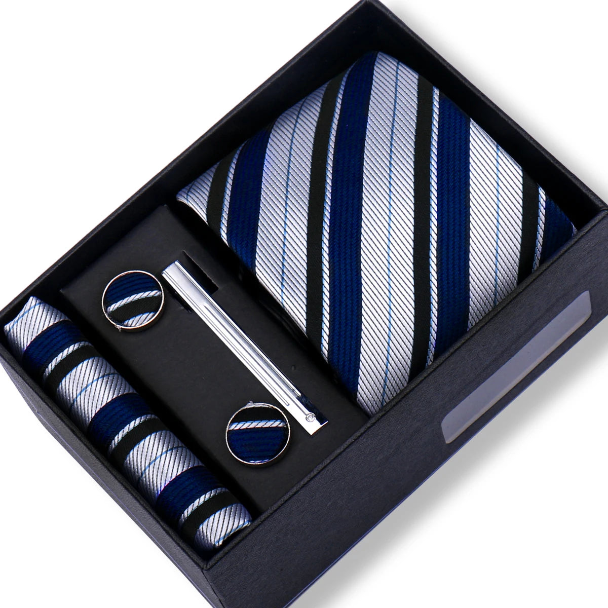 Luxury Necktie Handcraft Cufflinks 3 Pcs Business Wedding Suit Accessories