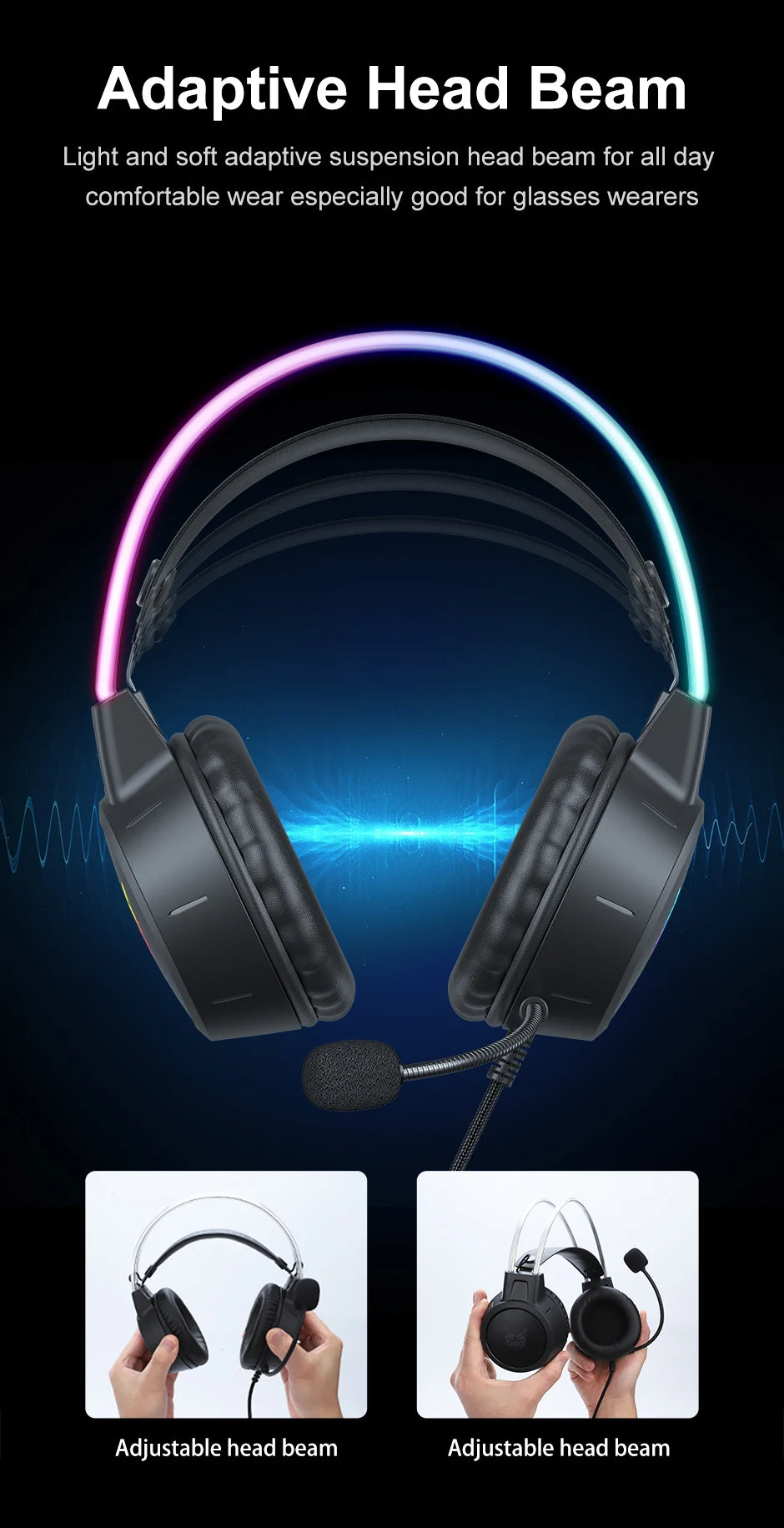 ONIKUMA X15 Pro RGB Gaming Headset – Wired Over-Ear Headphones with Pink Cat Ears & Noise-Cancelling Mic for PC & PS4