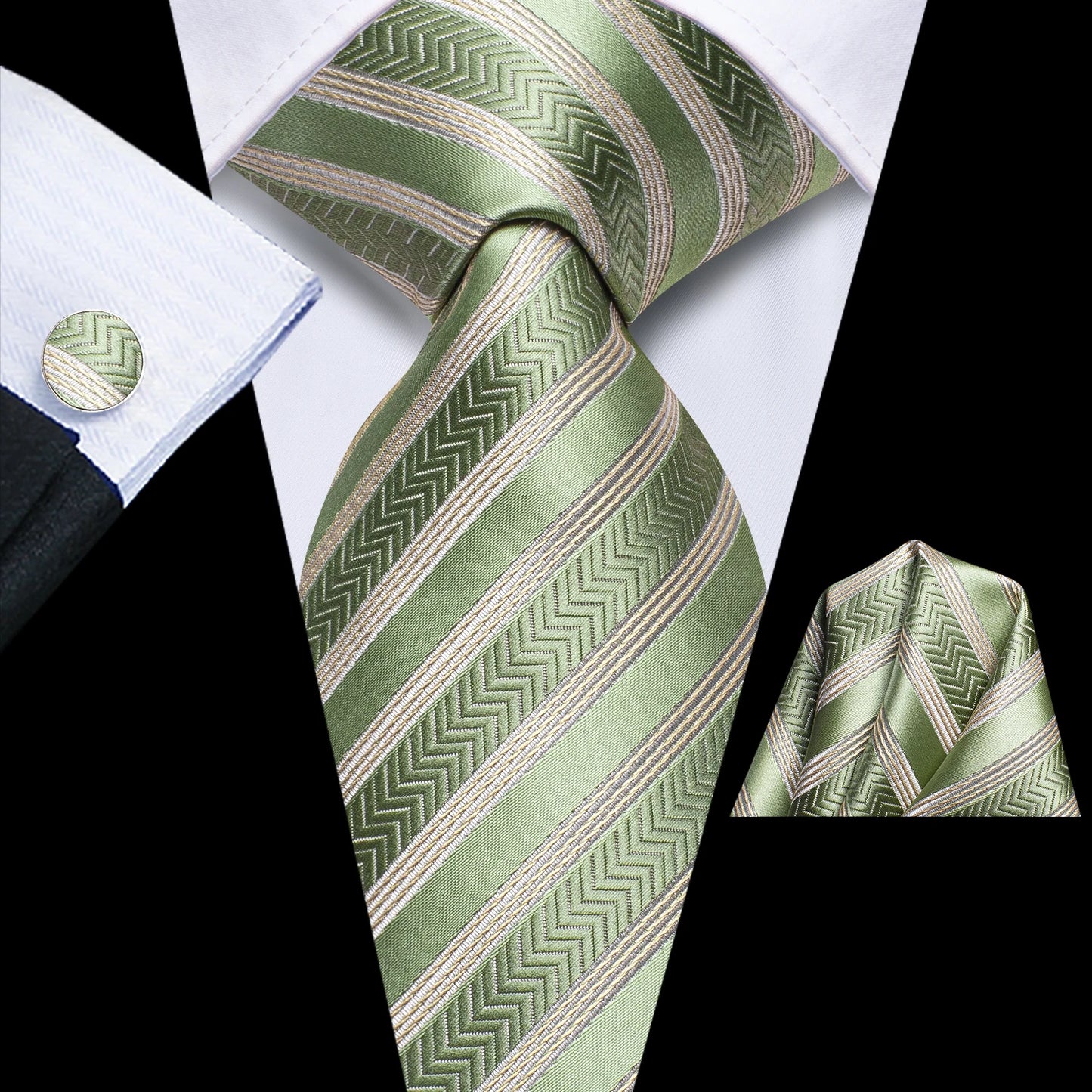 Luxury Striped Silk Necktie for Men - Business & Formal Events Necktie