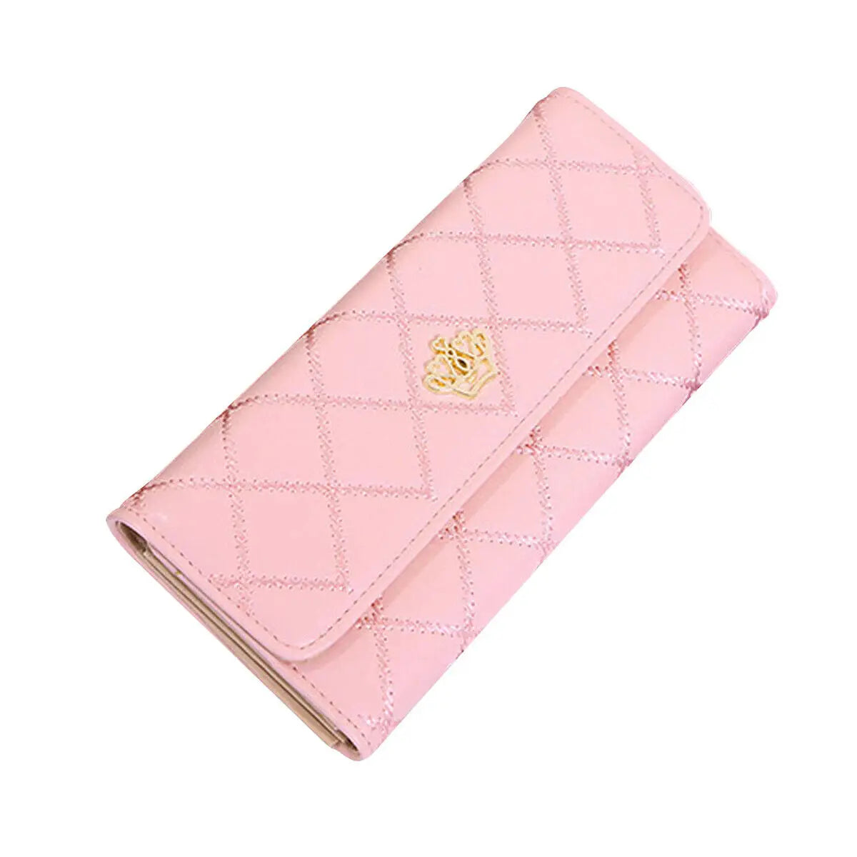 Luxury PU Leather Wallet for Women – Large Capacity & Snap Closure